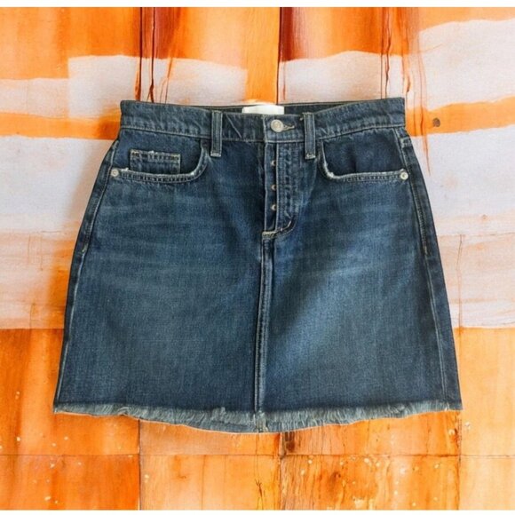 CURRENT ELLIOTT Button Fly Denim Skirt Size 25 - Picture 1 of 5